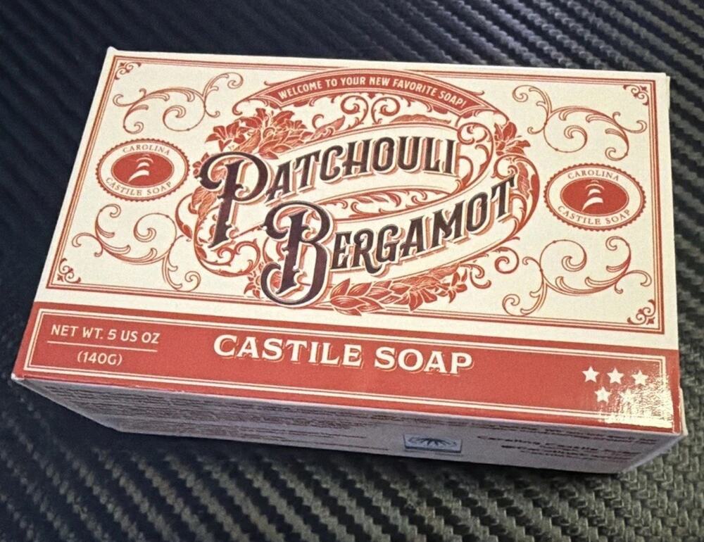 Carolina Castile Soap Patchouli Bergamot Scented - Certified Organic 5 oz. Bar